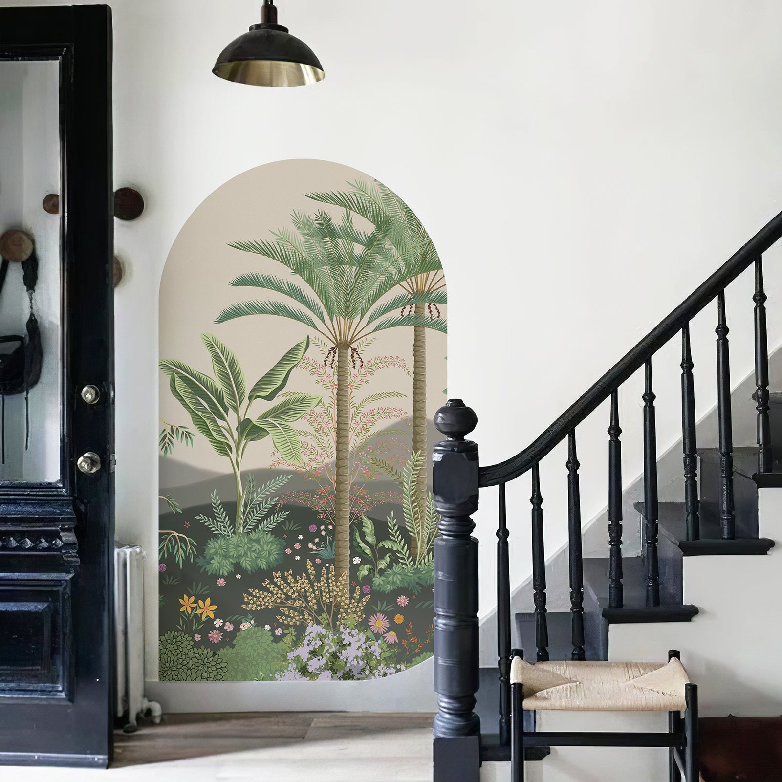 Arch Tropical Garden Scene Peel and Stick Wall Decal