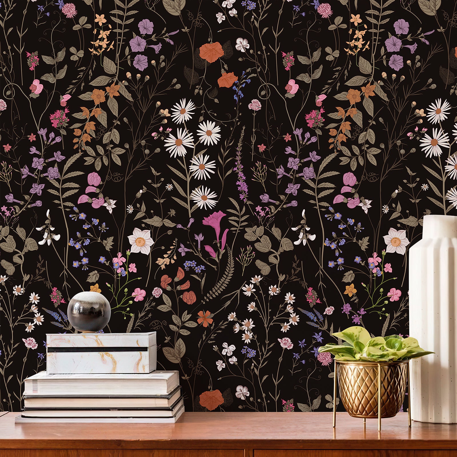 Wildflower Botanical Peel and Stick Wallpaper