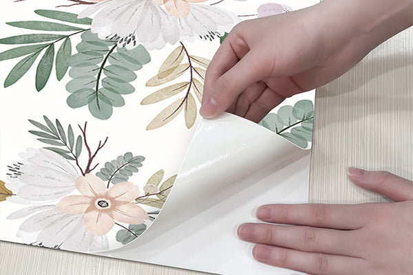 Honey Wheat Watercolor Leaf Wallpaper