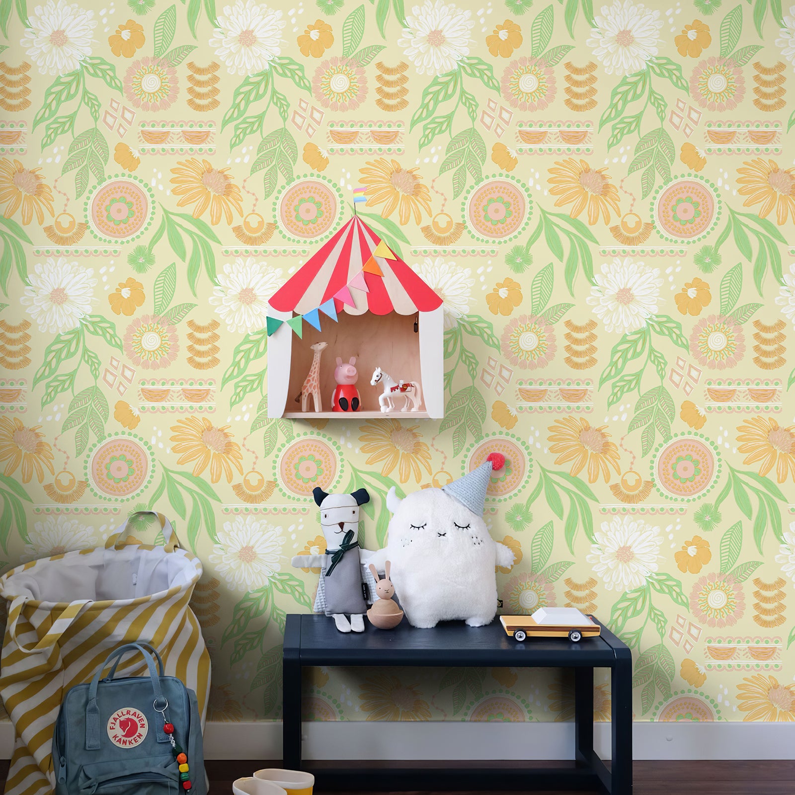 Boho Sun Floral Wallpaper