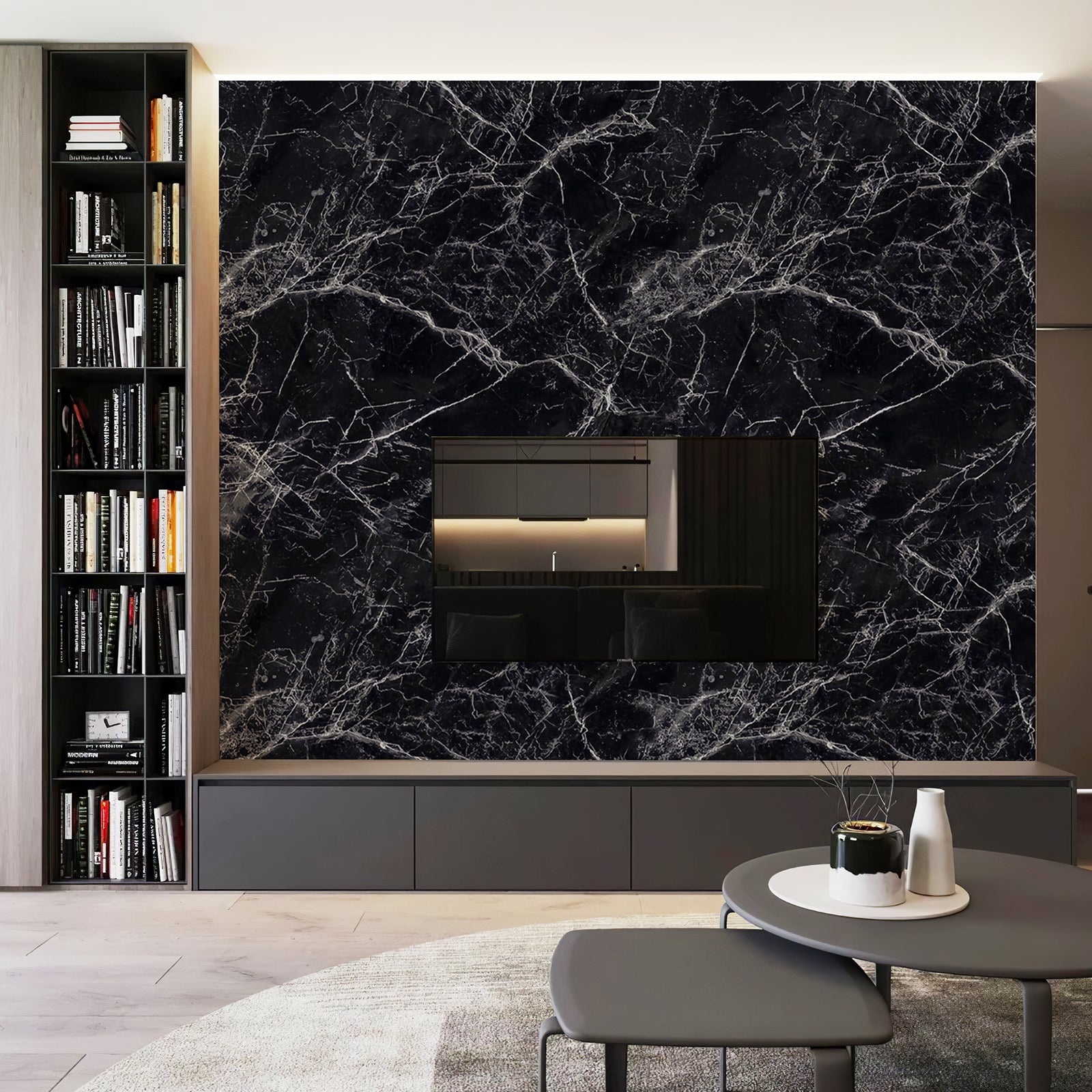 Marble Veined Peel and Stick Wallpaper