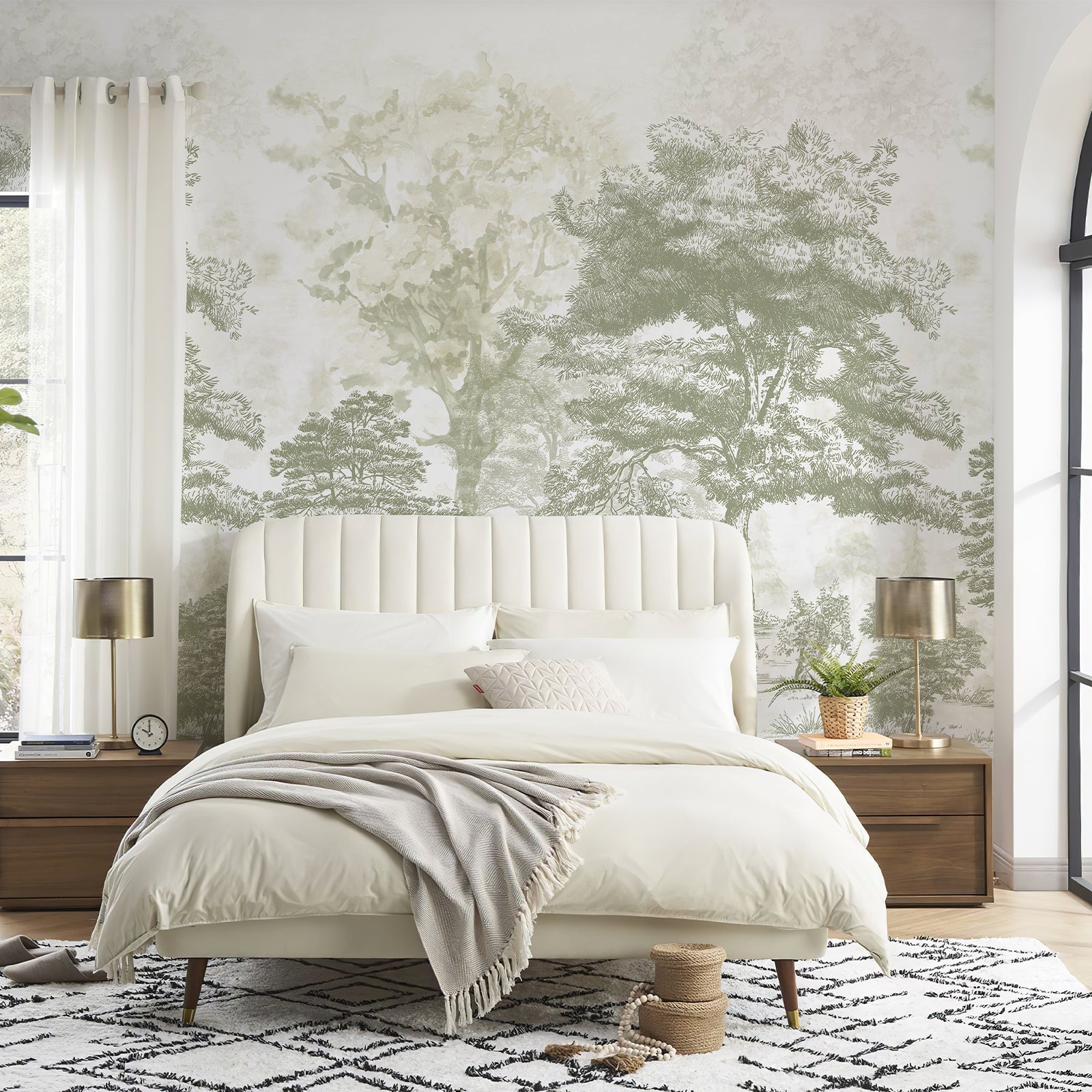 Strolling in the forest Peel and Stick Wall Mural