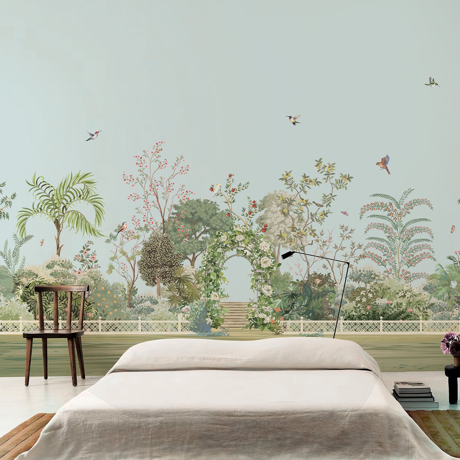 Garden at Dawn Peel and Stick Wall Mural