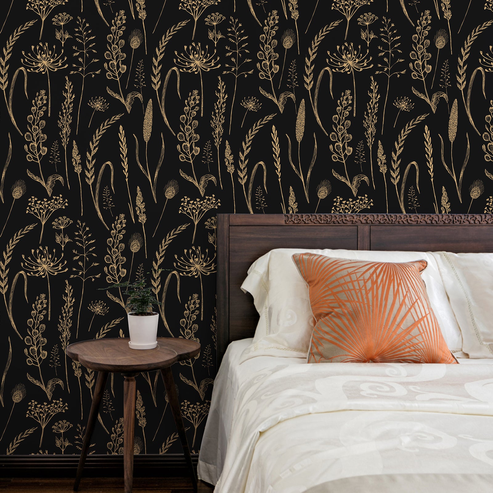 Farmhouse Botanical Wheat Meadow Peel and Stick Wallpaper