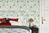 Green Cute Botanical Floral Wallpaper