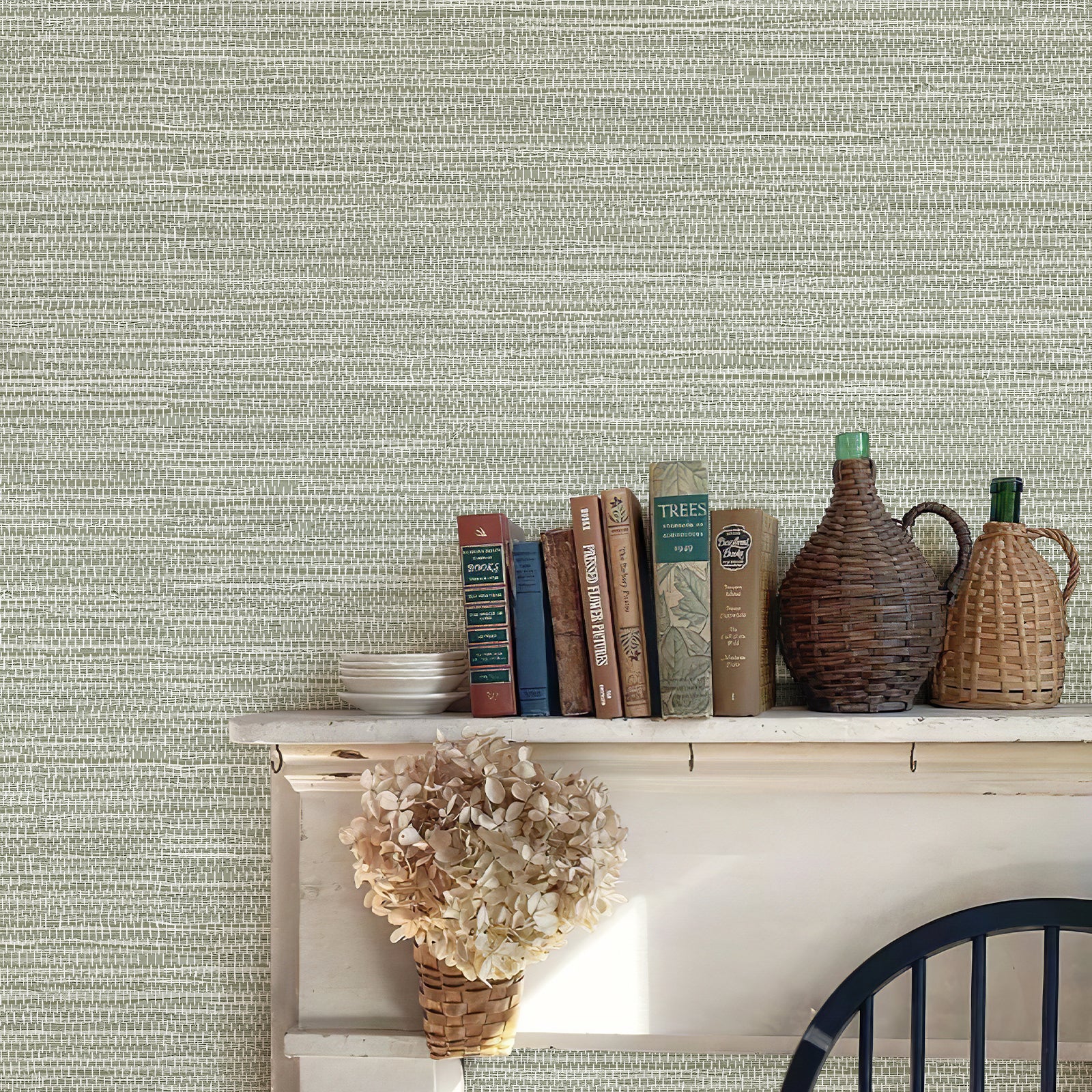 Grasscloth Woven Removable Peel and Stick Wallpaper