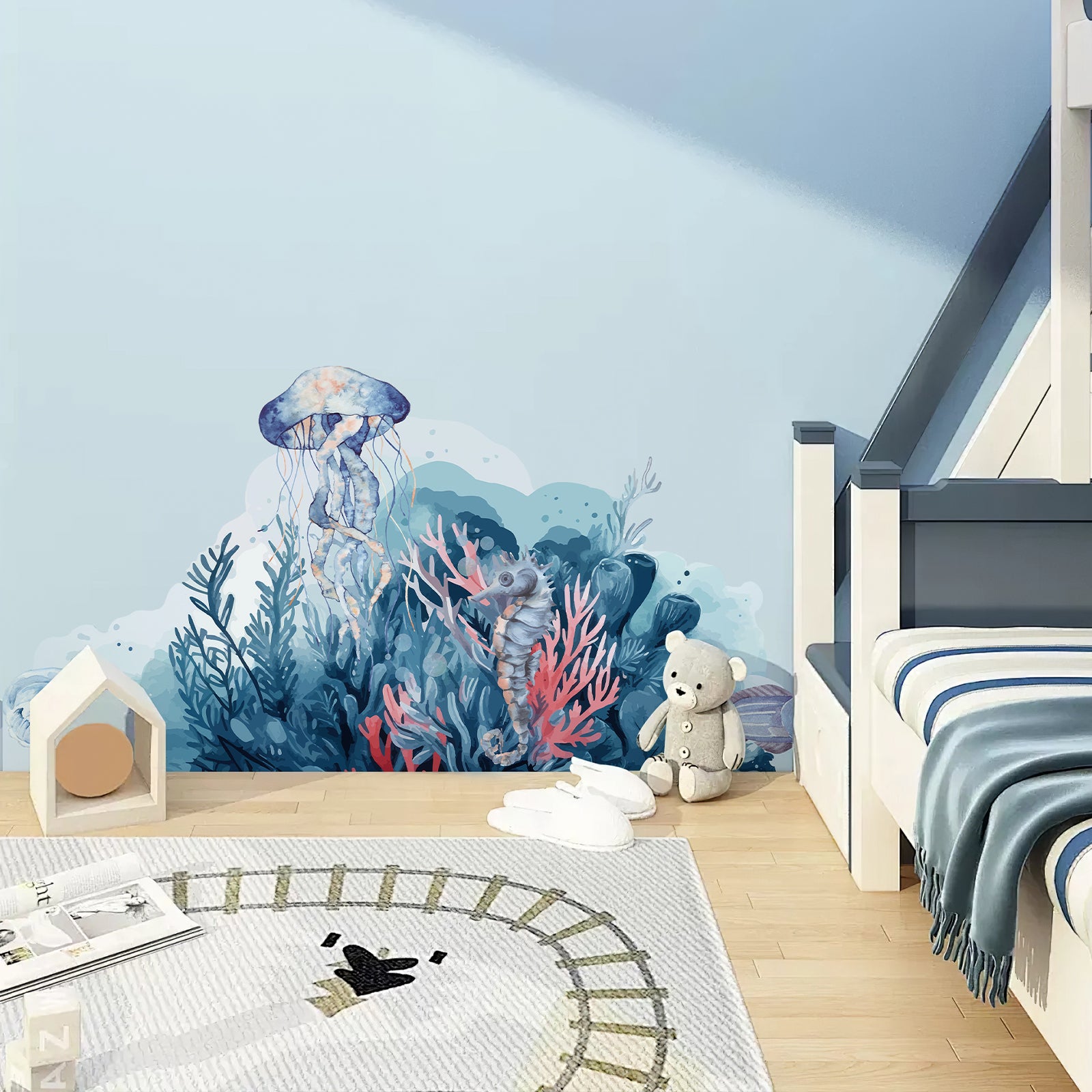 Underwater Scene Peel and Stick Wall Decal