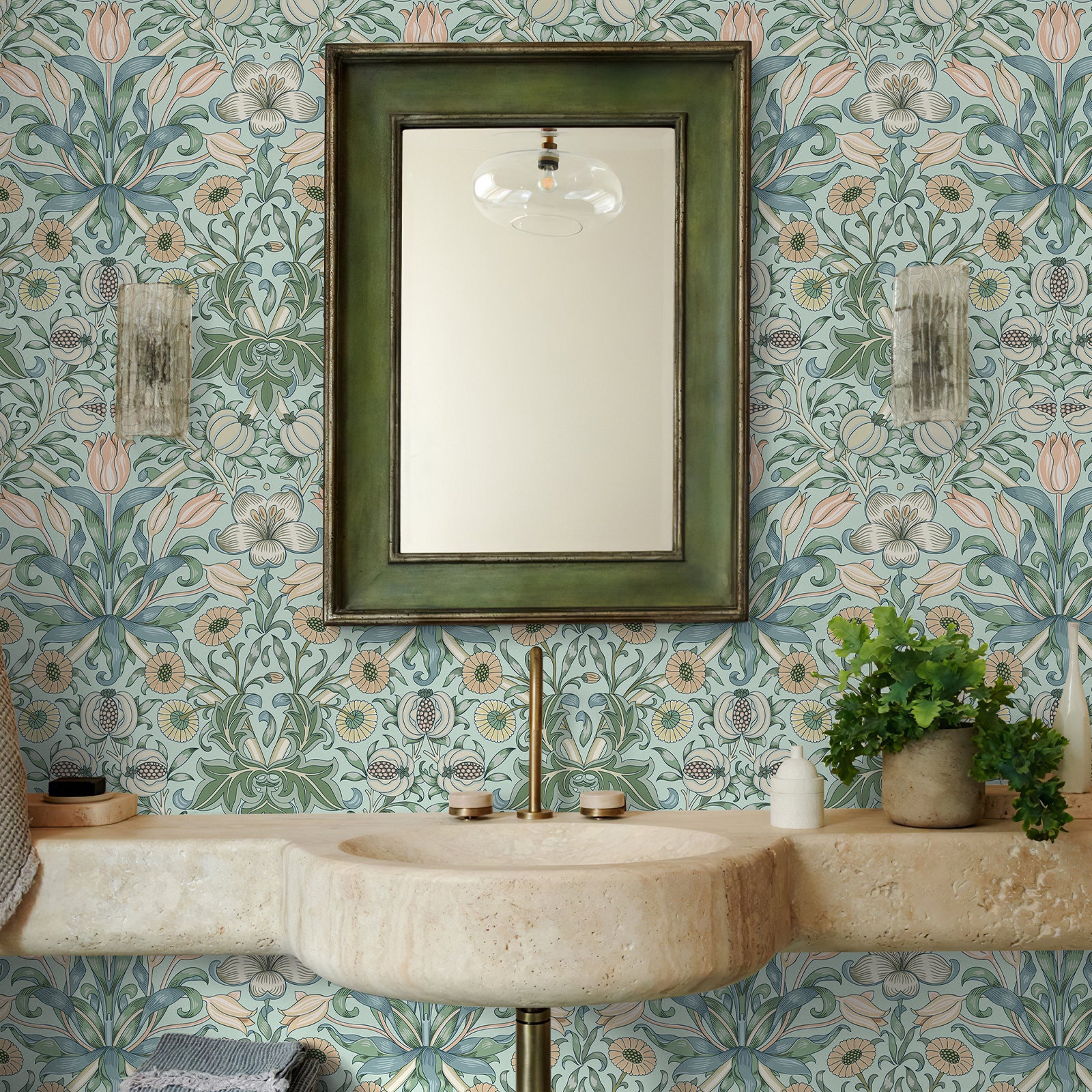 Vintage Pomegranate Flower Wallpaper