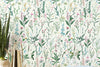 Green Cute Botanical Floral Wallpaper
