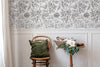 Black and White Floral Wallpaper