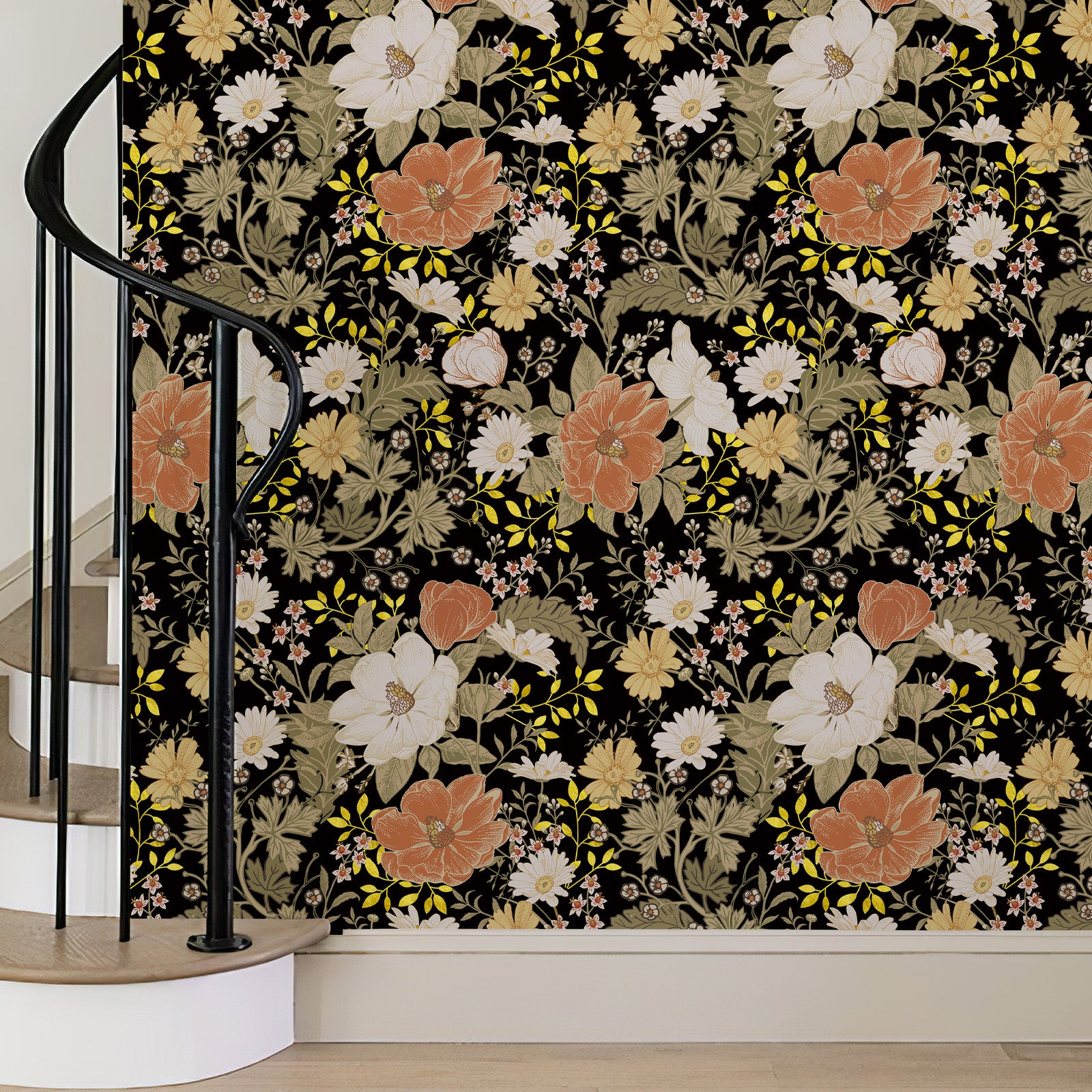 Vintage Farmhouse Botanical Wallpaper