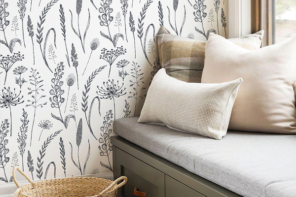 Farmhouse Wildwood Wheat Meadow Wallpaper