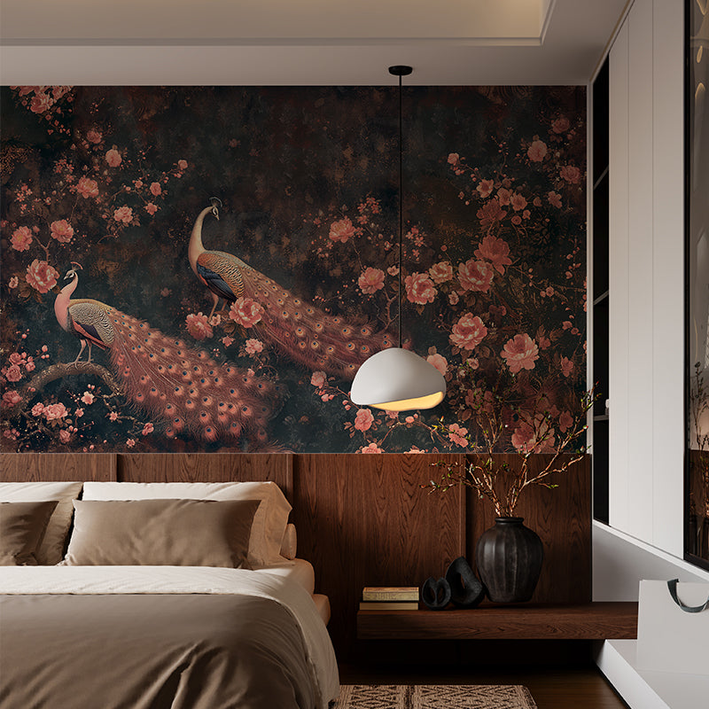 Peacock Flower Peel and Stick Wall Mural