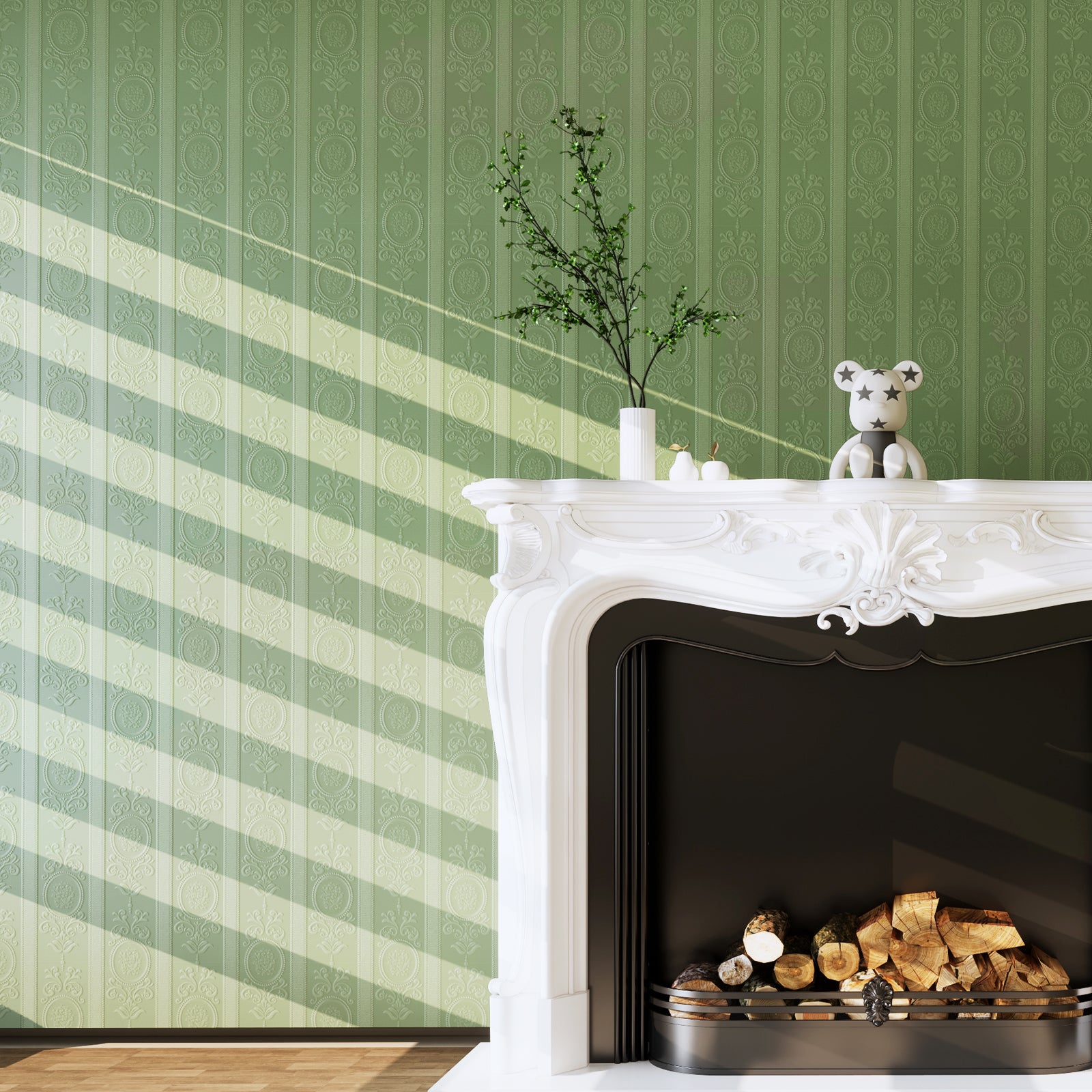 Muti-Color Rococo Peel and Stick Wallpaper