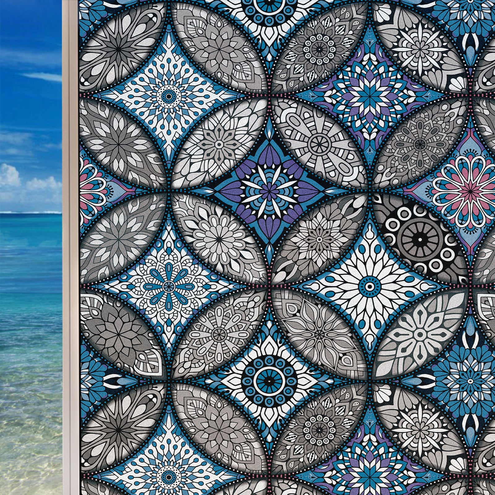 Multicolor Stained Glass Window Film