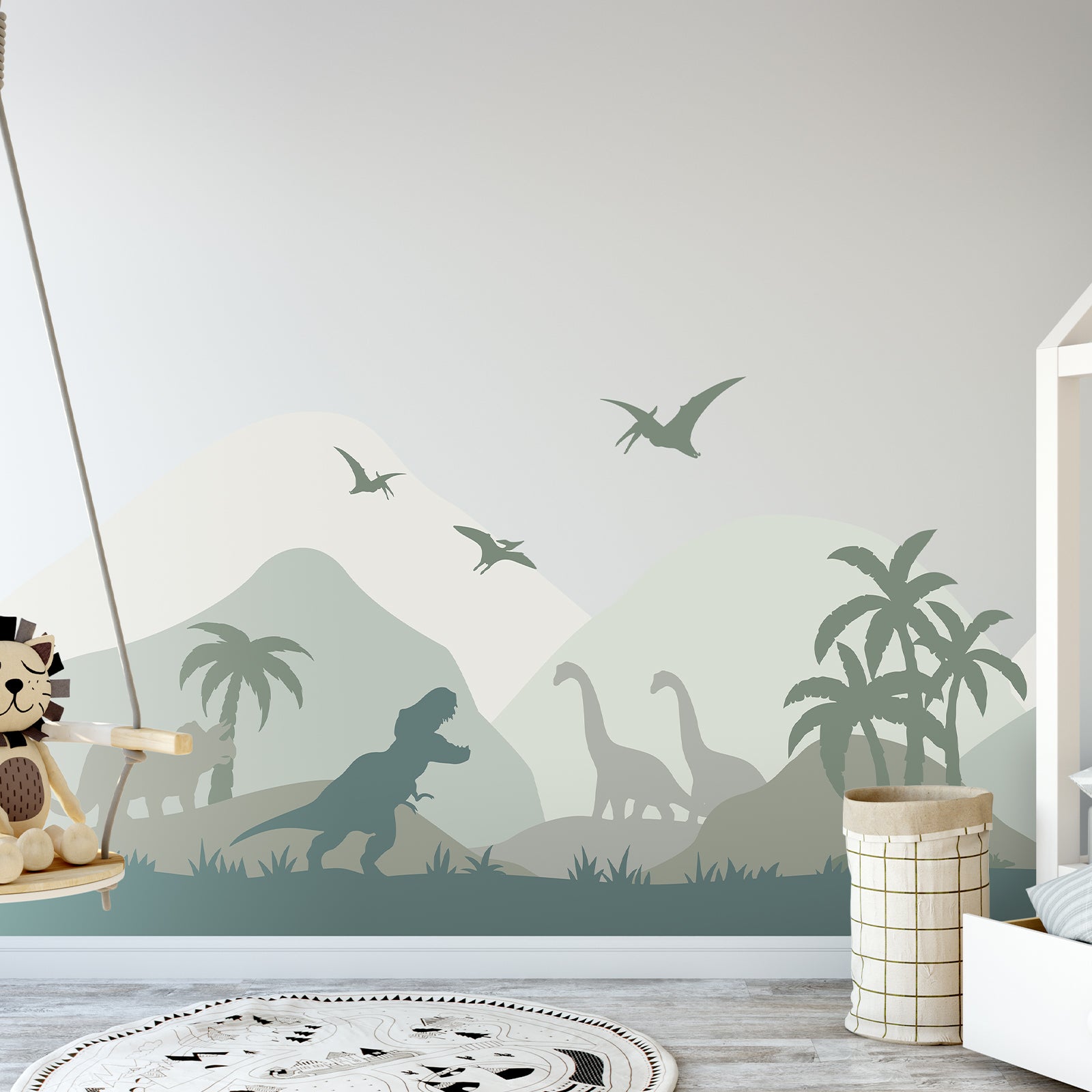 Dinosaurs Landscape Peel and Stick Wall Decal