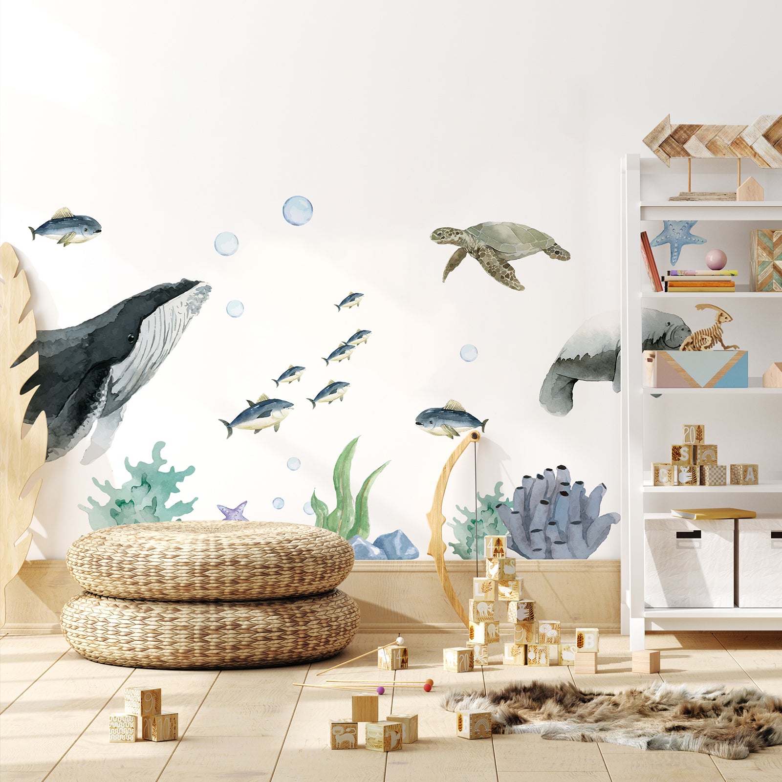 Marine Animals Peel and Stick Wall Decal