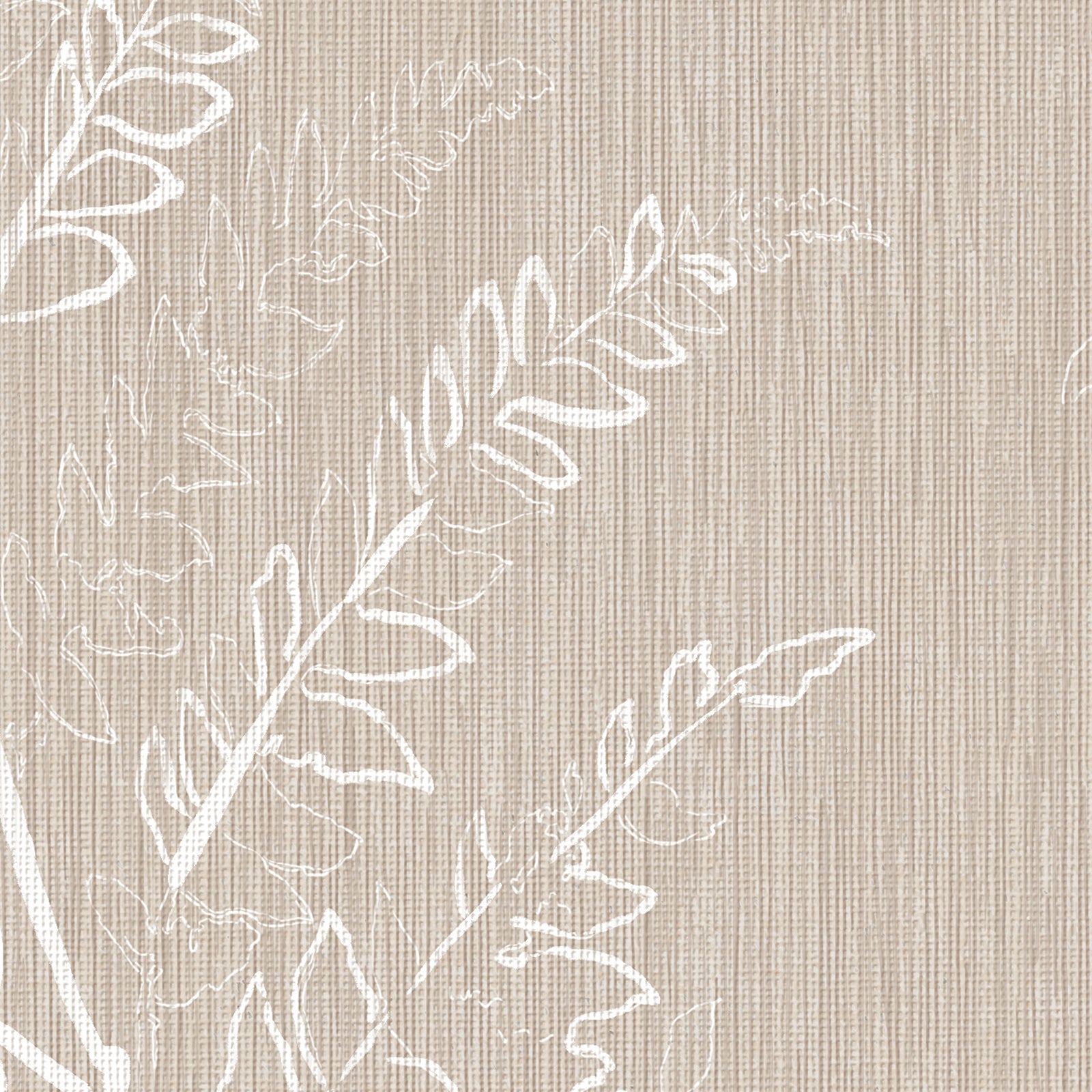 Neutral Botanical Linen Wallpaper