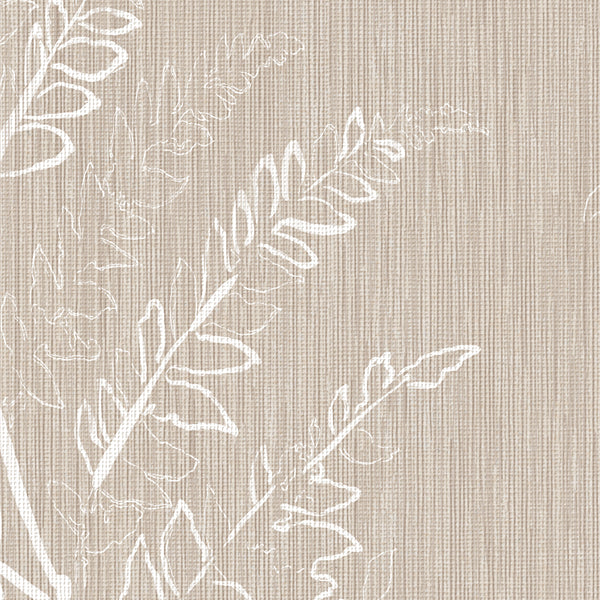 Neutral Botanical Linen Wallpaper