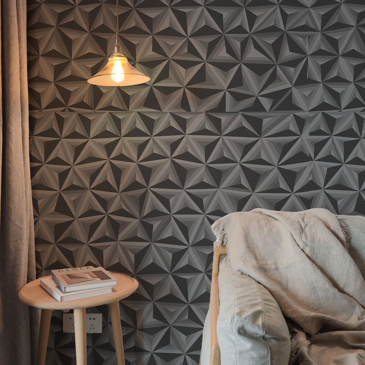 3D Star Textured Peel and Stick Wallpaper