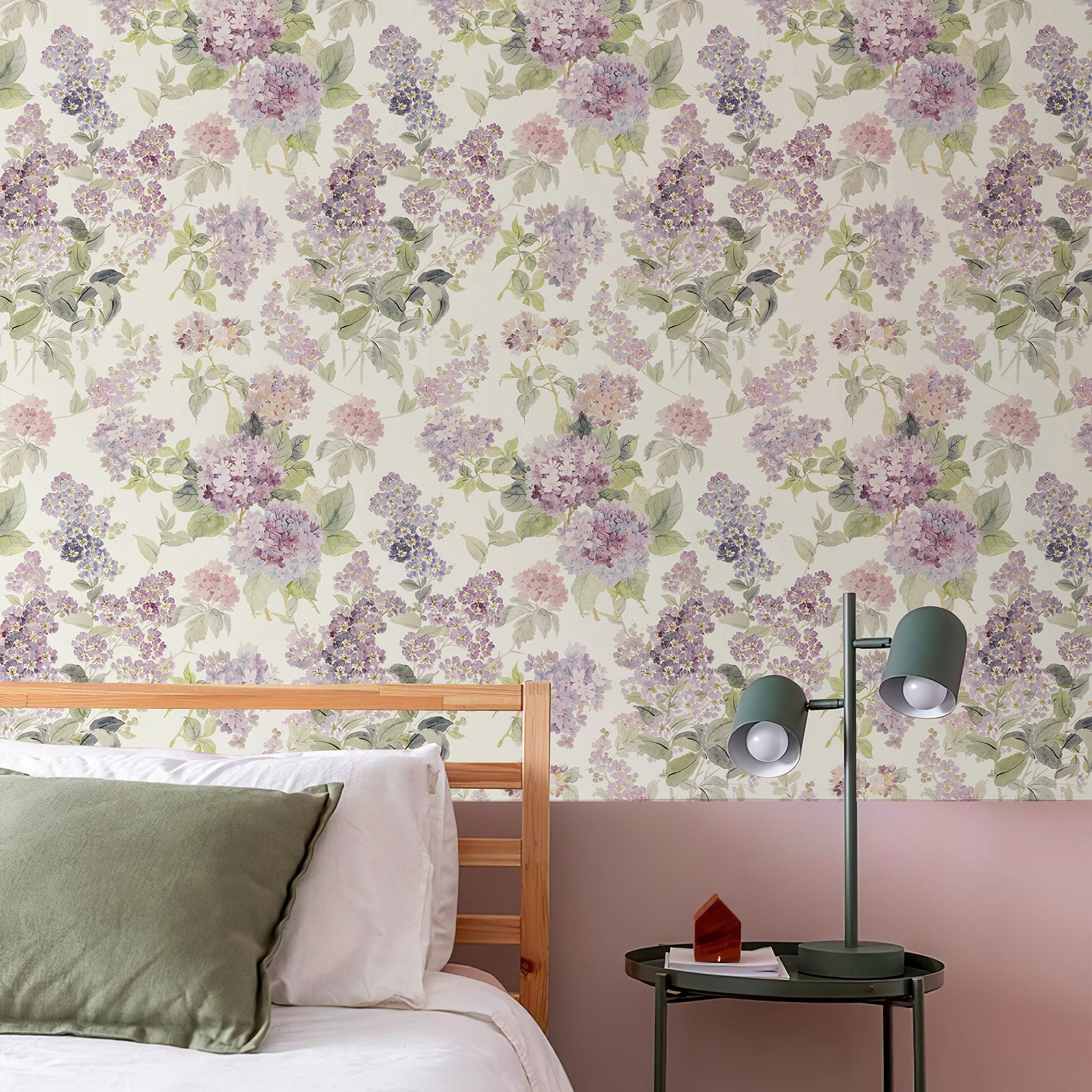 Purple Lilac Floral Vintage Peel and Stick Wallpaper
