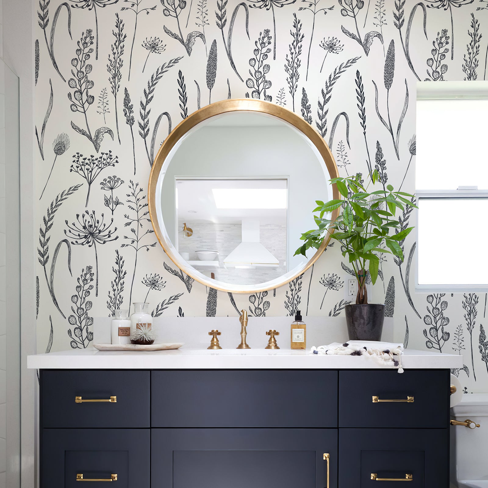 Farmhouse Botanical Wheat Meadow Peel and Stick Wallpaper