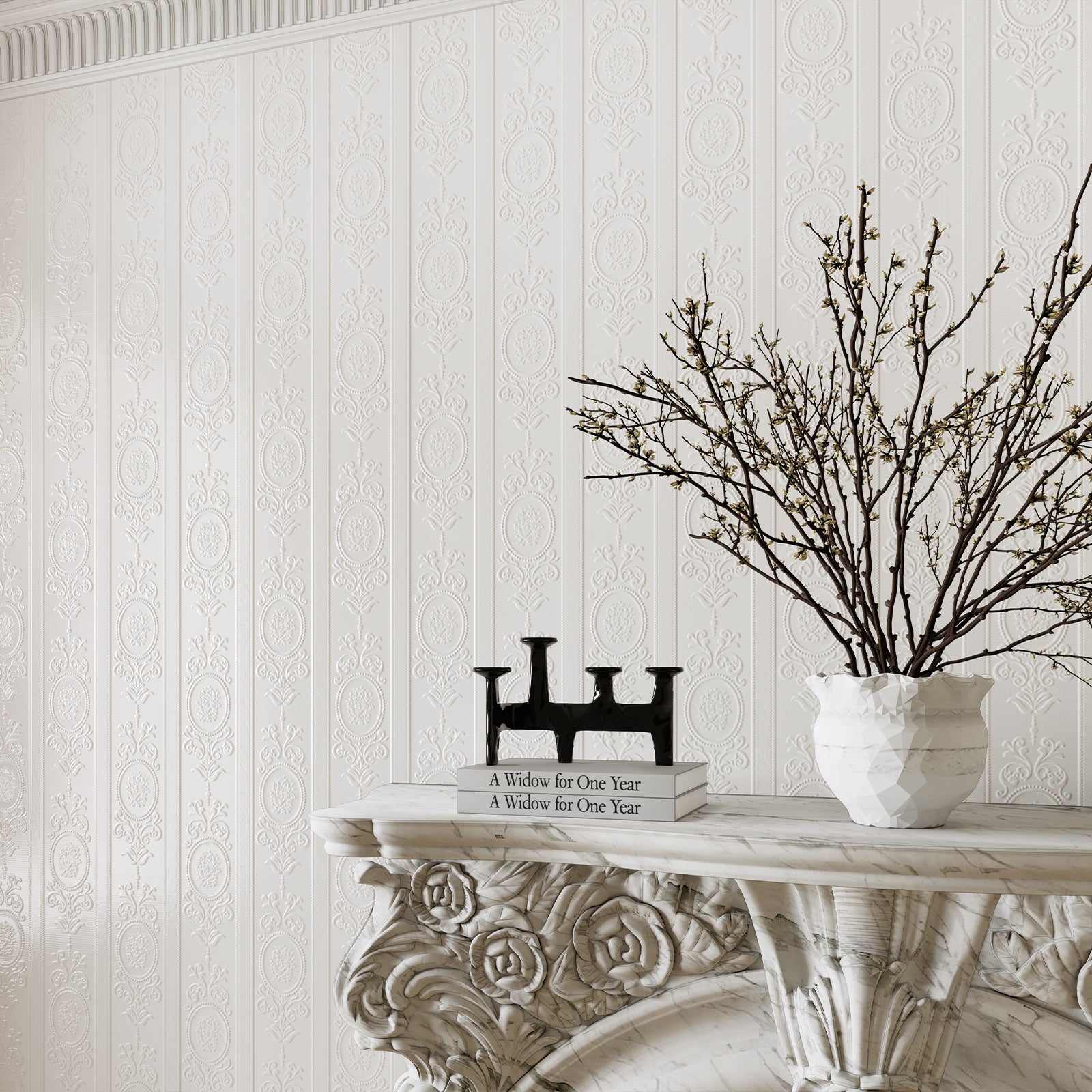 Muti-Color Rococo Peel and Stick Wallpaper