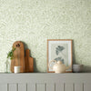 Vintage Green Leaf Botanical  Wallpaper