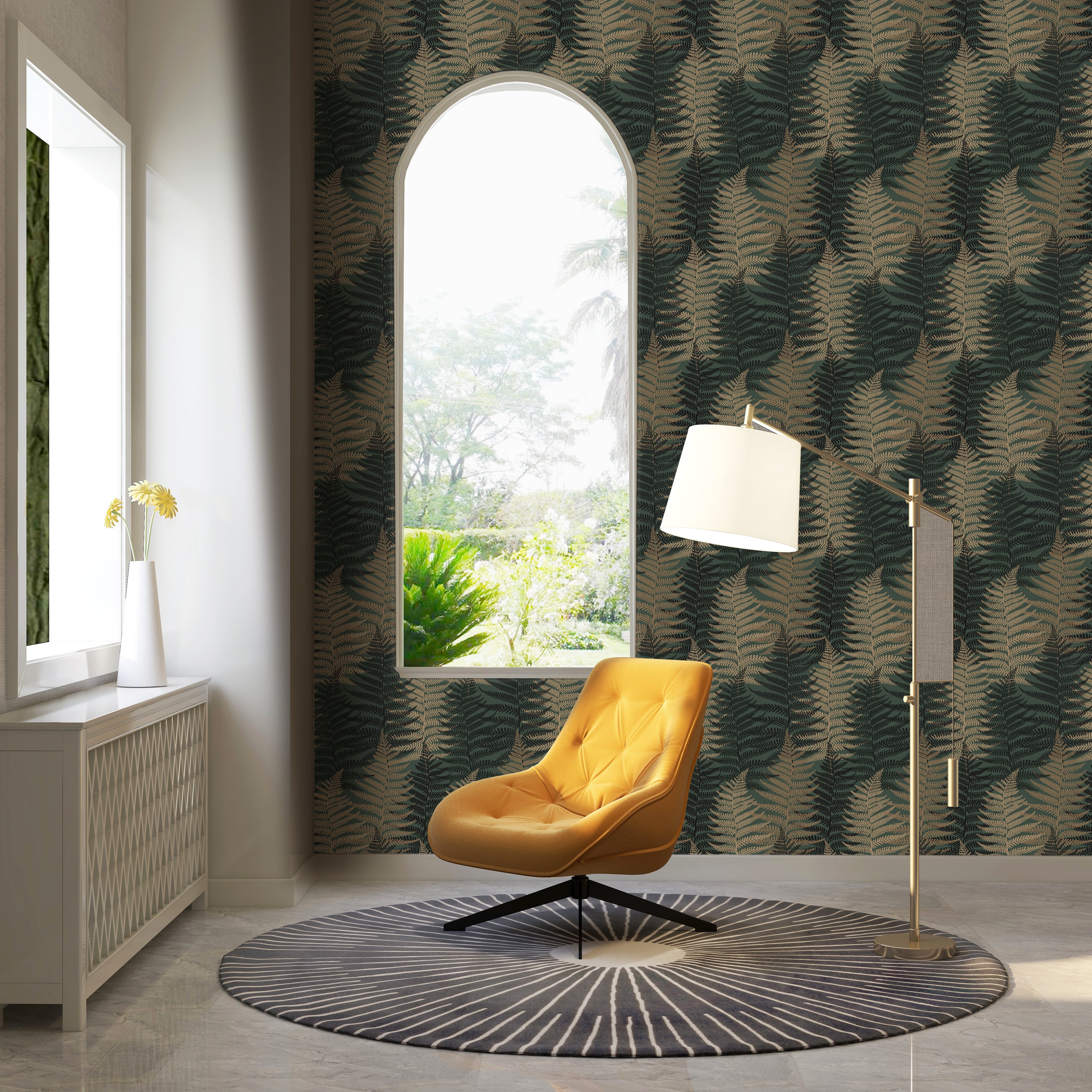 Fern Leaf Botanical Peel and Stick Wallpaper