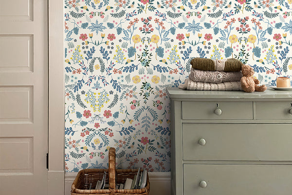 Farm Floral Wallpaper