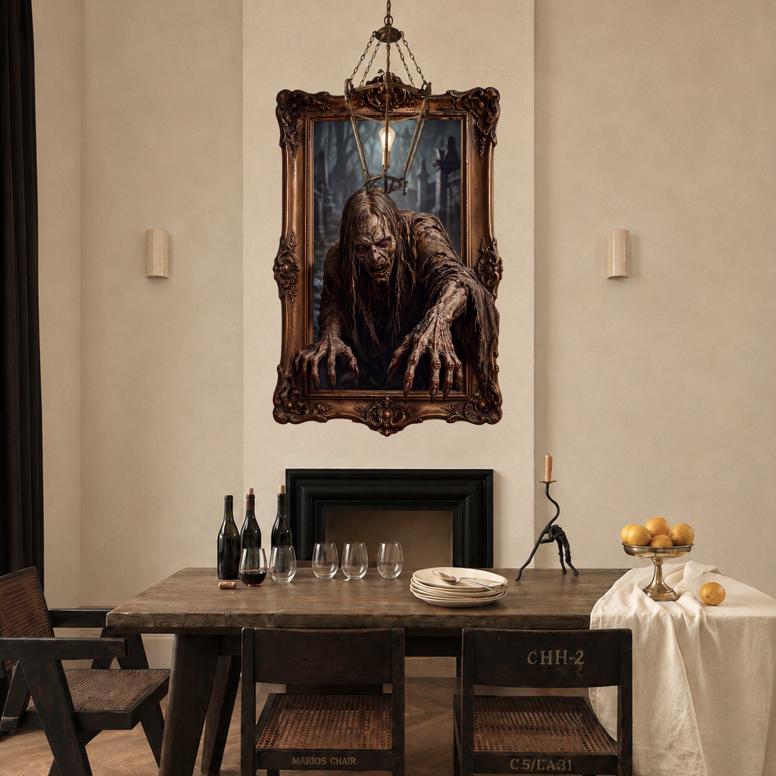Halloween decorations Haunted Portrait Peel and Stick Wall Decal Wall Painting
