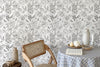 Sketched Peony Floral Wallpaper