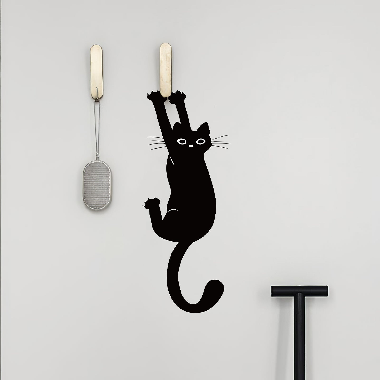 Mischievous Black Cat Peel and Stick Wall Decal