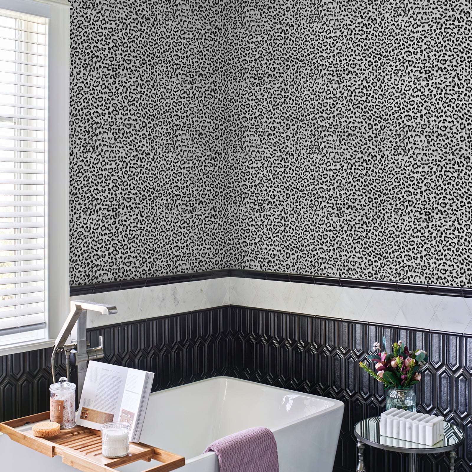 JIFFDIFF Leopard Print Peel and Stick Wallpaper