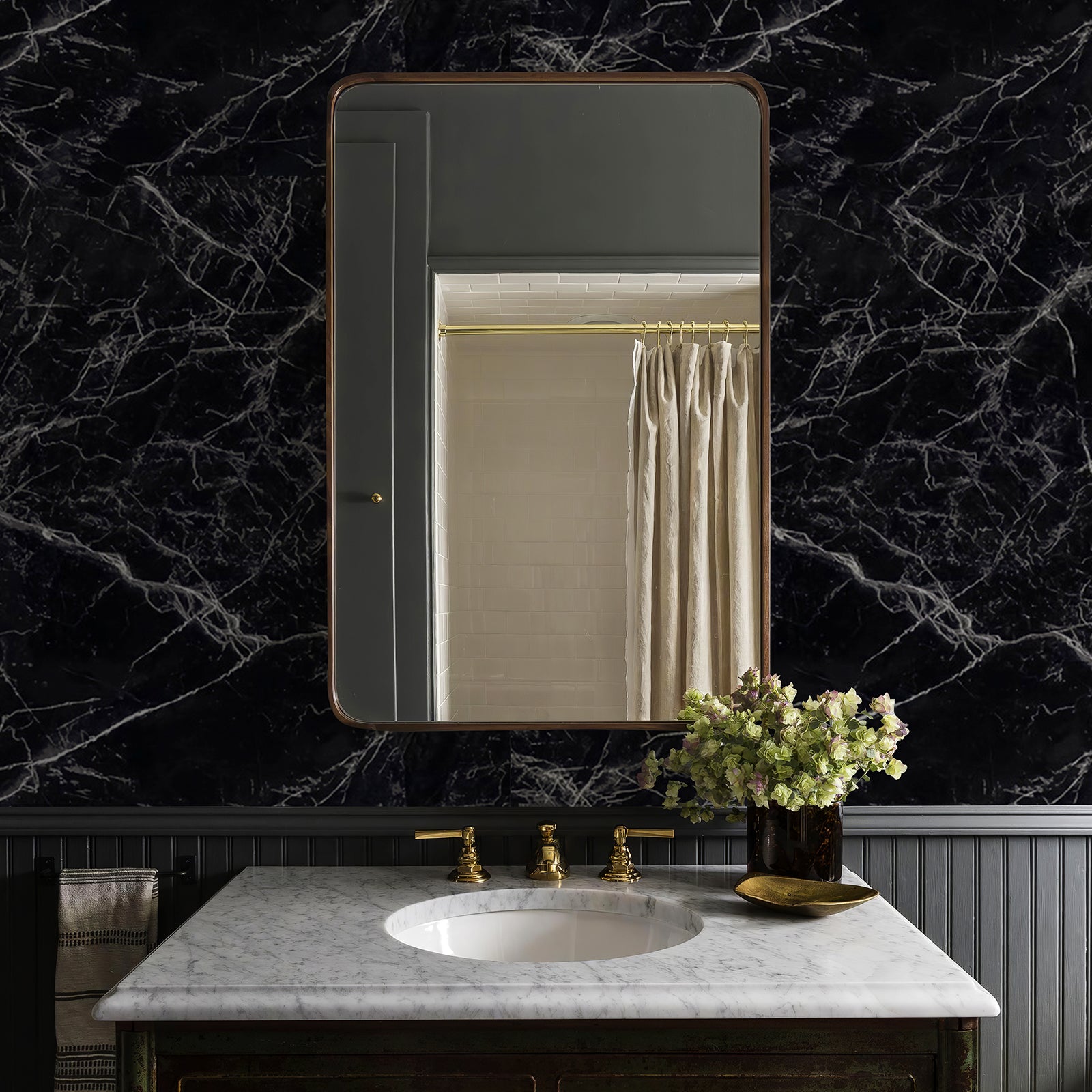 Marble Veined Peel and Stick Wallpaper