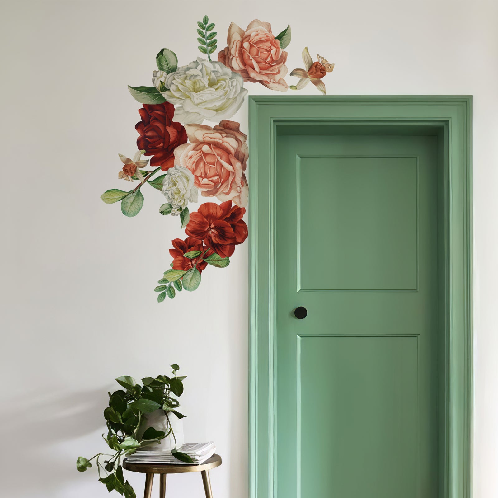 Multicolor Roses Peel and Stick Wall Decal