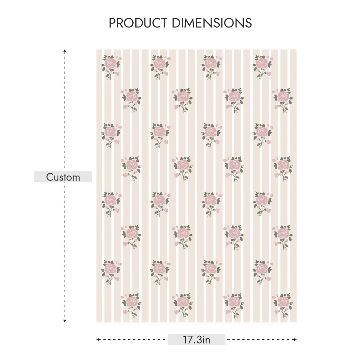 Blush Rose Stripe Peel and Stick Wallpaper