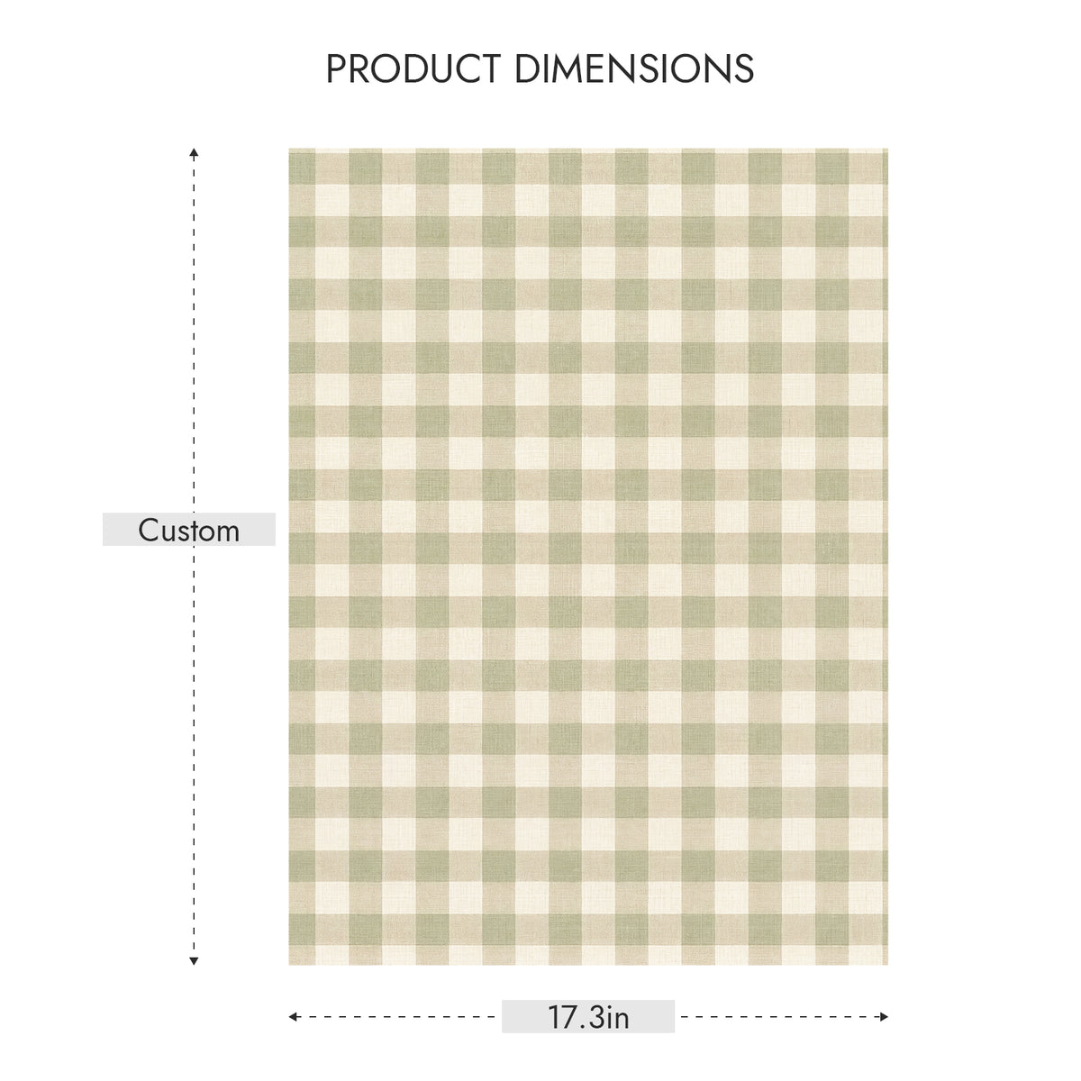 Wheat Field Gingham Warm Linen Peel and Stick Wallpaper