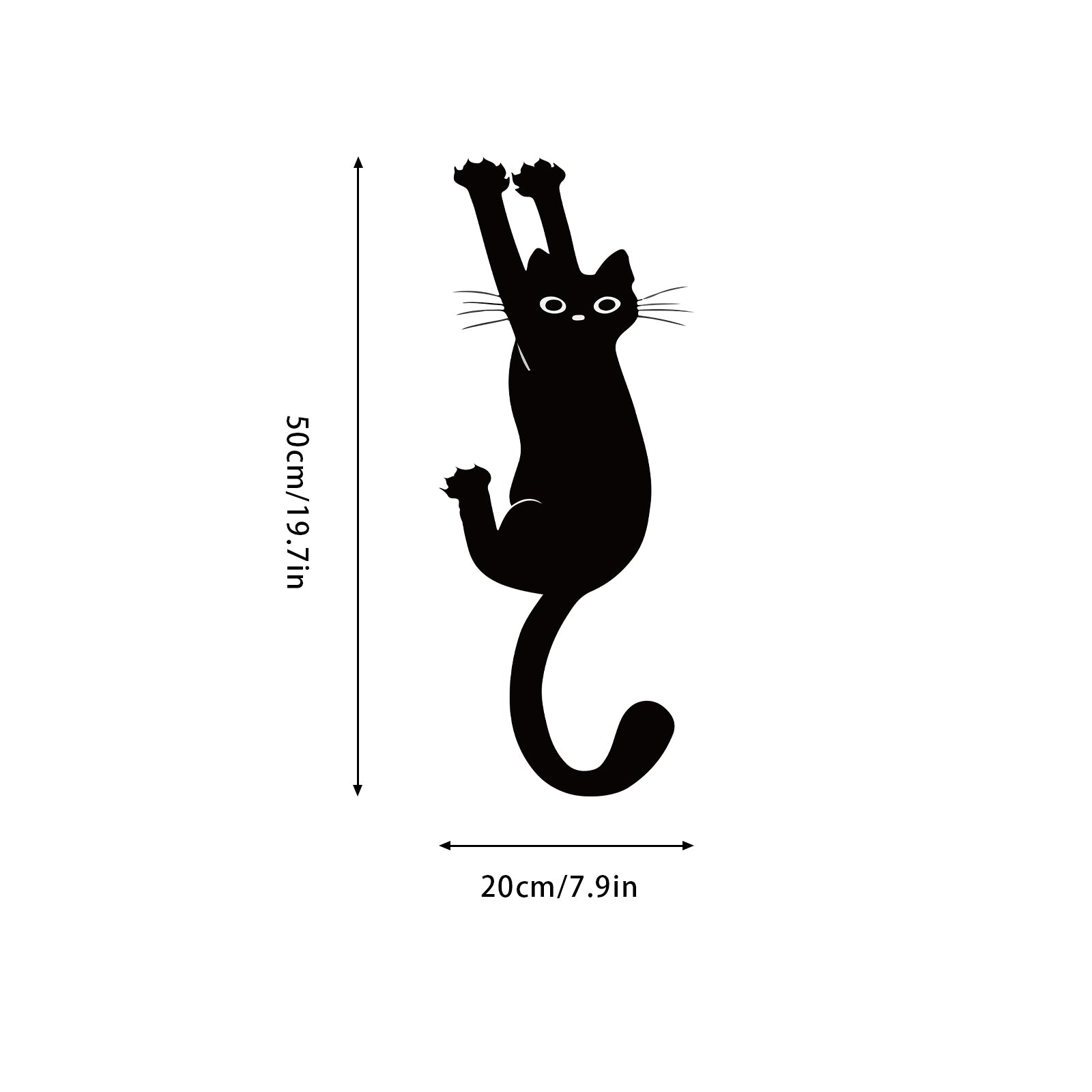 Mischievous Black Cat Peel and Stick Wall Decal