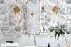 Black and White Floral Wallpaper