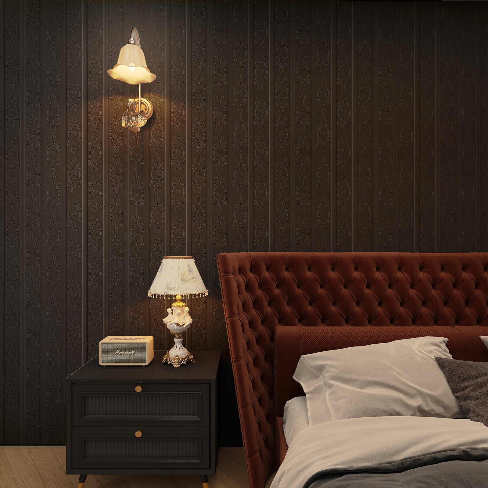 Muti-Color Rococo Peel and Stick Wallpaper