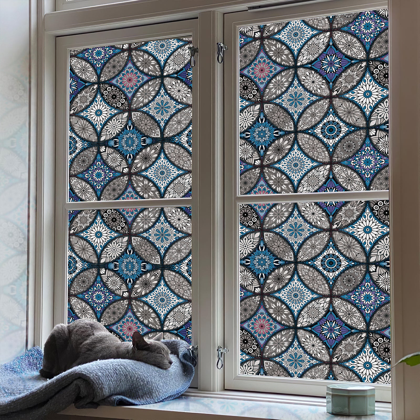 Multicolor Stained Glass Window Film