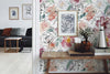 Pink Flowers Nursery Wallpaper