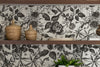 Black Rose Floral Wallpaper