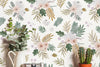 Honey Wheat Watercolor Leaf Wallpaper