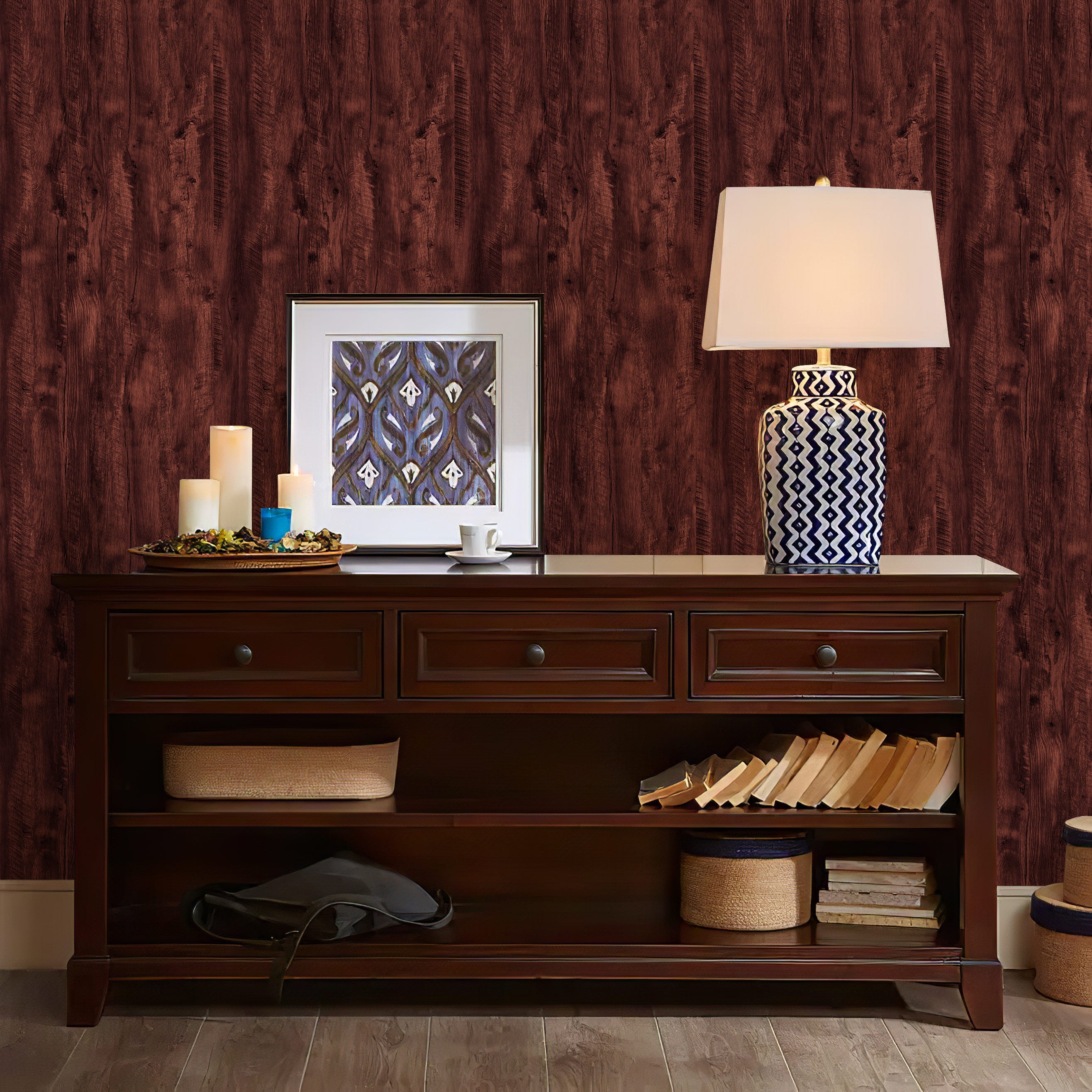 Natural Oak Vintage Wood Peel & Stick Wallpaper