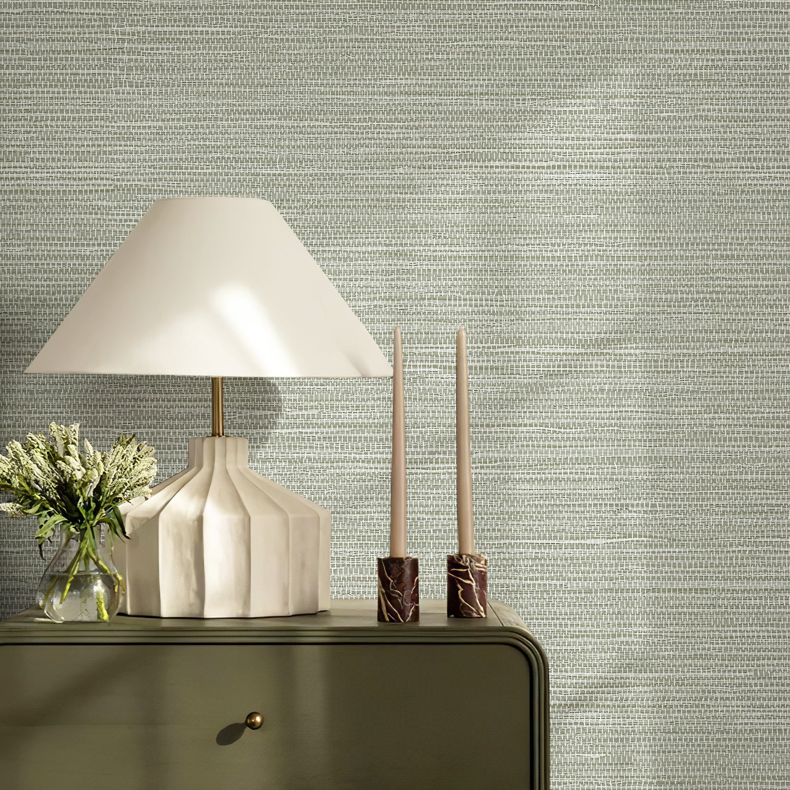 Grasscloth Woven Removable Peel and Stick Wallpaper
