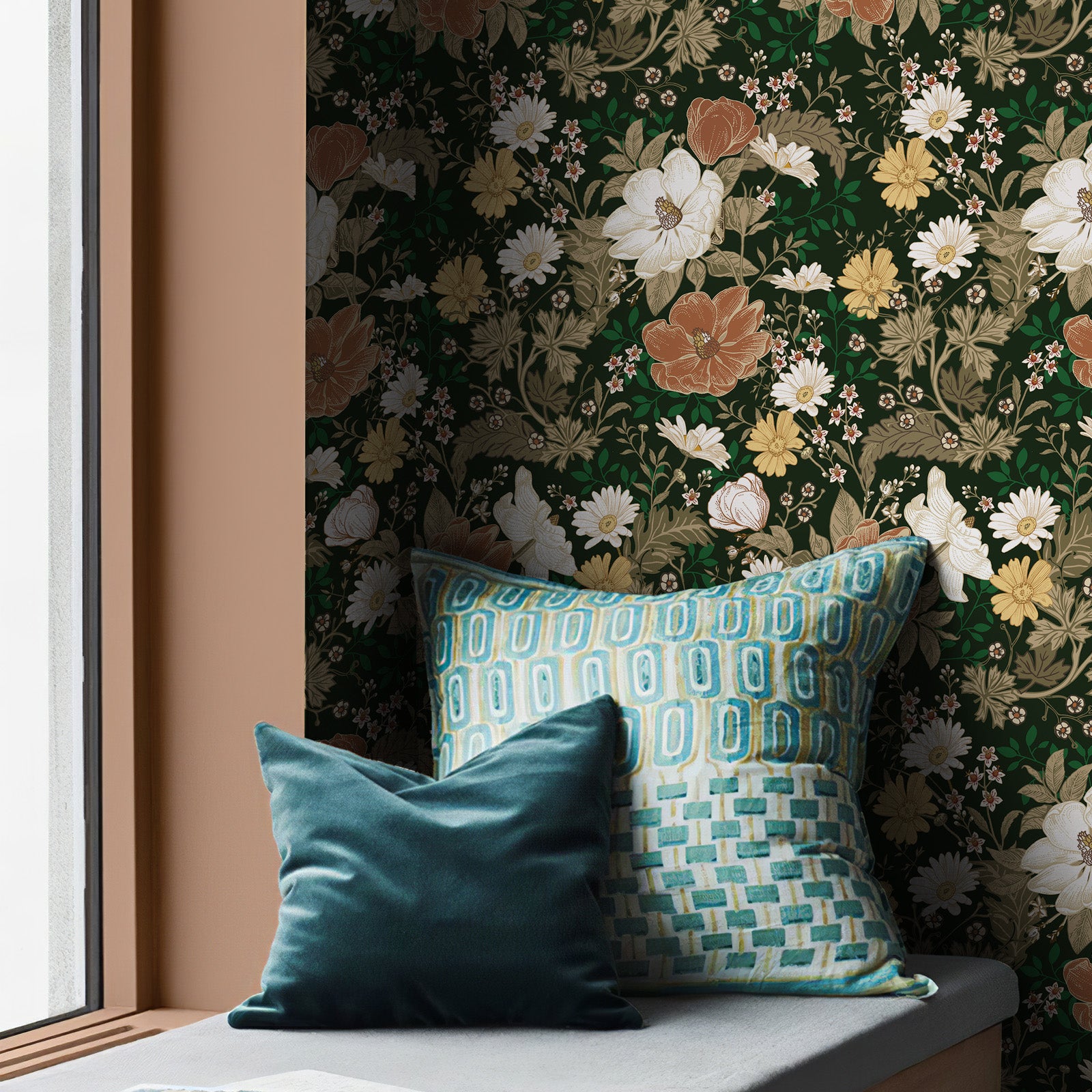 Vintage Farmhouse Botanical Wallpaper