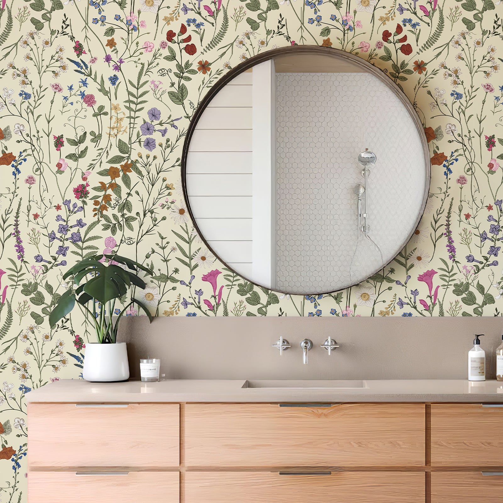 Wildflower Botanical Peel and Stick Wallpaper