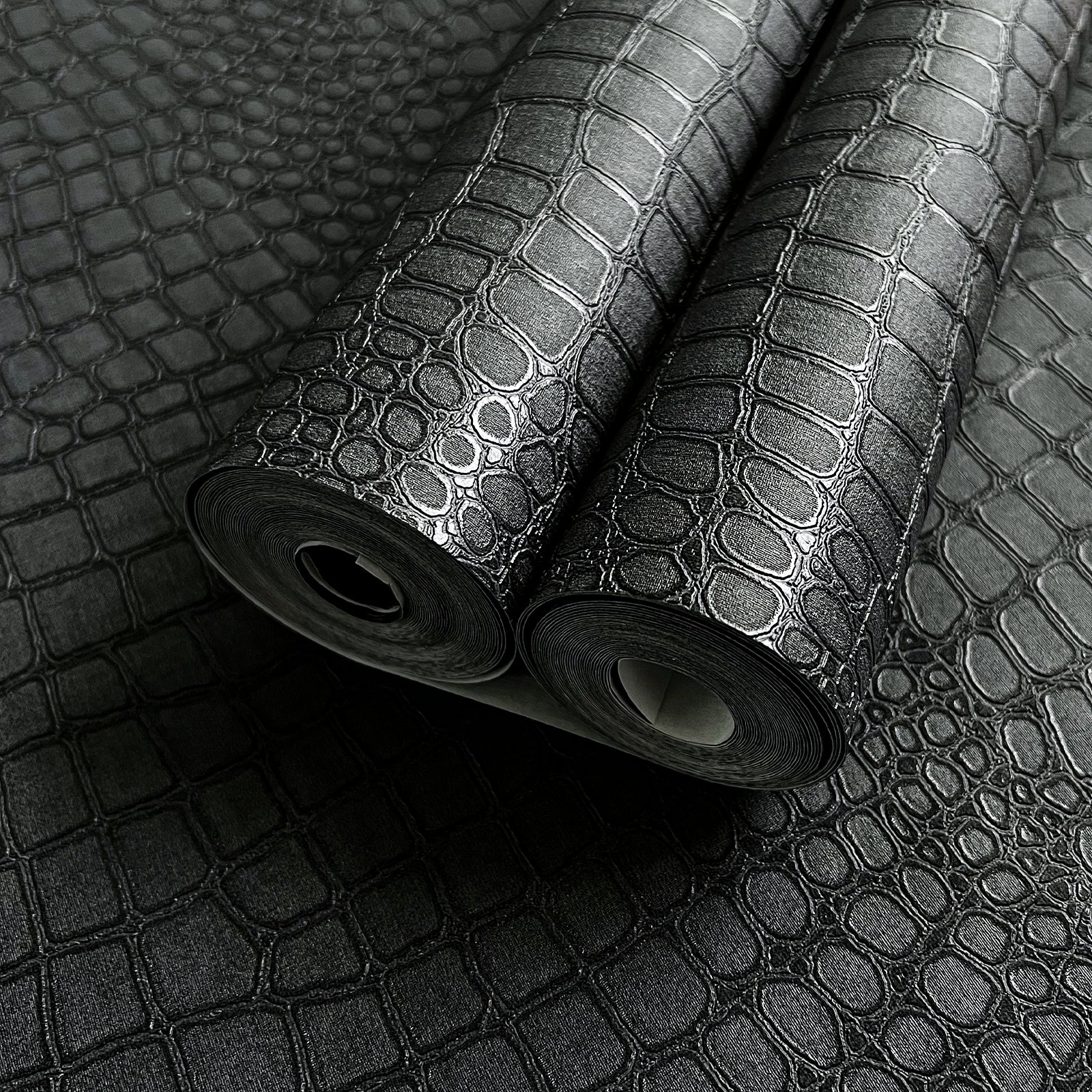 Crocodile Embossed Textured Wallpaper